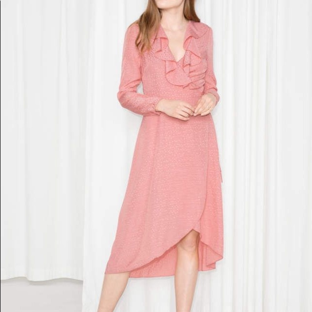& Other Stories Beautiful Blush Wrap Dress!